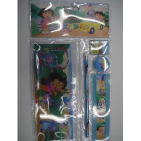 Wholesale Dora 5pcs Children School Stationery Items Promotion Pencil Gift Set