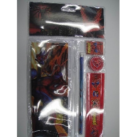 Wholesale Spiderman 5pcs Children School Stationery Items Promotion Pencil Gift Set