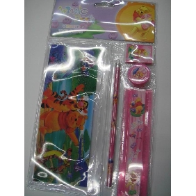 Wholesale Value Pack !  5pcs Children School Stationery Items Promotion Pencil Gift Set
