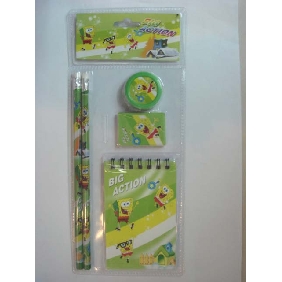 Wholesale Spongebob 5PCS Value Pack Children School Supplies Stationery Promotion Gift Suit
