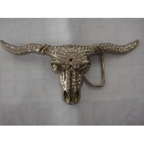 Wholesale Silver plated Fashion bull designed Men's buckle 9ajn18