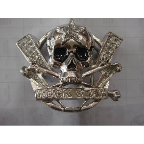 Wholesale Skull design silver plated stylish metal buckle Diamond Sticking 9ajn22