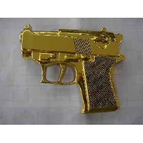 Wholesale Gun design gold plated fashion metal buckle for men 9ajn25