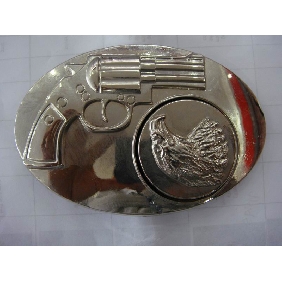 Wholesale Rifle design silver plated Men's fashionable metal buckle 9ajn29