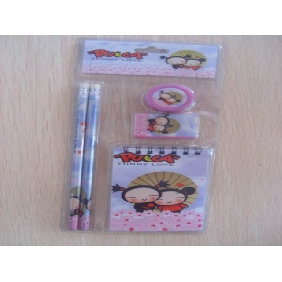 Wholesale Pucca 5PCS Value Pack Children School Supplies Stationery Promotion Gift Suit