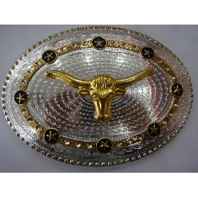 Wholesale Fashion bull design gold sliver plated Men's metal buckles 9ajn37