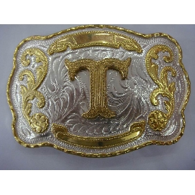 Wholesale T letter design gold sliver plated Men's metal buckles fashion 9ajn38