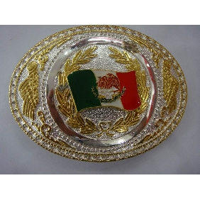 Wholesale Flag design gold sliver plated fashion buckles for men 9ajn40