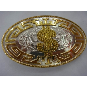 Wholesale Fashion dollar design double colors plated Men's metal buckles 9ajn42