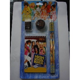 Wholesale 2009 New High School Musical 5PCS Kids School Supplies Stationery Promotion Gift Suit