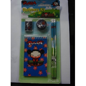 Wholesale Pucca 5PCS Kids School Supplies Stationery Promotion Gift Suit