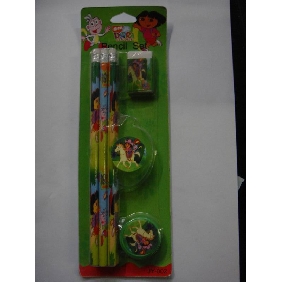 Wholesale Dora 8PCS Value Pack High School Stationery Gift Items Pencil Set