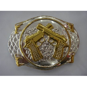 Wholesale Gun design gold sliver plated fashion Men's buckle 9ajn47