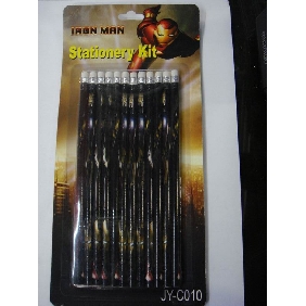 Wholesale Party Favor High School Stationery Gift Items 12PCS Iron Man Pencils