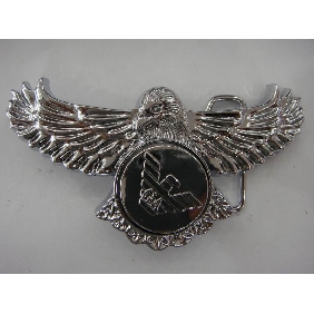 Wholesale Eagle design sliver plated aluminium alloy fashion buckle for men 9ajn59