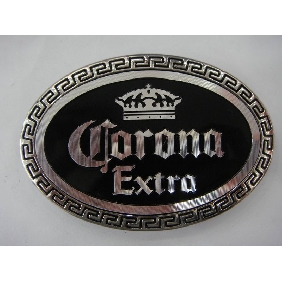 Wholesale Oval shape black plated aluminium alloy fashion buckle for men 9ajn60