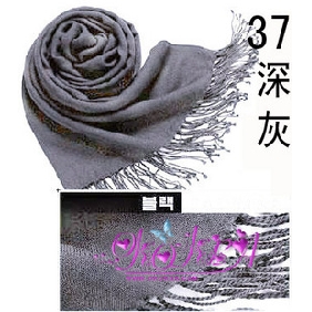 Wholesale Dark gray color 100% pashmina stoles wraps women's fashionable accessories 9atn22