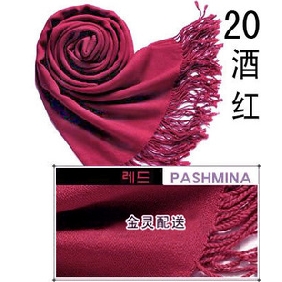 Wholesale Dark red 100% pashmina scarves wraps popular apparel accessories for ladies 9atn33