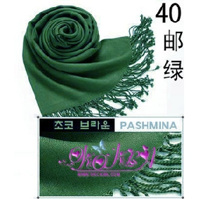 Wholesale Dark green 100% pashmina scarves shawls popular apparel accessories for ladies 9atn32
