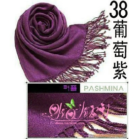 Wholesale Grape Purple color 100% pashmina lady's apparel accessories 9atn29