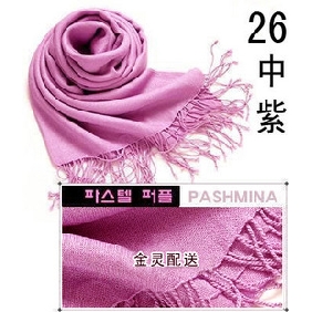 Wholesale Light purple 100% pashmina stole wrap women's fashionable accessories 9atn02