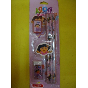 Wholesale Party Favor High School Stationery Gift Items 8PCS Dora Pencil Set
