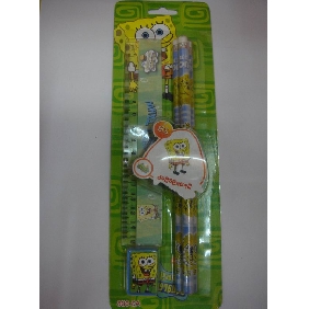 Wholesale Party Favor High School Stationery Gift Items 9PCS Spongebob Pencil Set