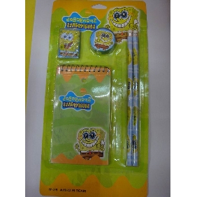 Wholesale Party Favor High School Stationery Gift Items 5PCS Sponggebob Pencil Set