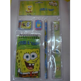 Party Favor High School Stationery Gift Items 5PCS Spongdbob Pencil Set