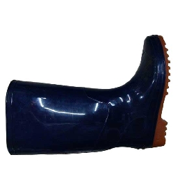 Durable PVC rain boots blue color various sizes safety items