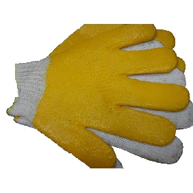 Wholesale 7 guage string knit with cross latex cover working gloves