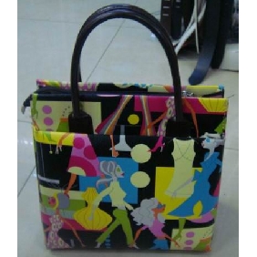 Wholesale Fashion cartoon beauty printed stylish ladies handbag