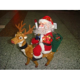 Wholesale Novelty Christmas toys Santa Claus riding a deer 9bnn10