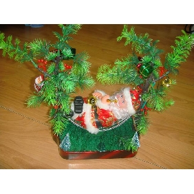 Wholesale Fancy christmas decoration products sleeping santa claus under tree 9bnn12