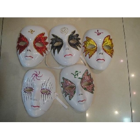 Wholesale Beautiful White Hand Painted Venetian Mask For Mardi Gras Or Masquerade party