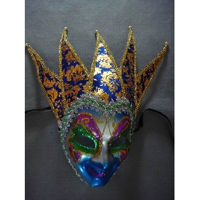 Wholesale Elaborate Full Face Venetian Mask For Mardi Gras Or Masquerade Style Event