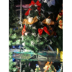 Wholesale 60cm height christmas tree miniascape with artificial rose ornaments 9bnn23