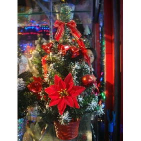 Wholesale Bell christmas tree with flower ornaments miniascape 9bnn24