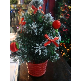 Wholesale Christmas gifts Potted christmas tree with cherry 20cm height 9bnn29
