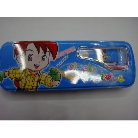 Wholesale Kids school supplies stationery gift products boys 2 layers pencil case with stationery
