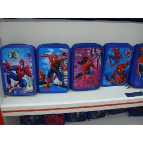 School Supplies Stationery Gift Products Spiderman Single Layer Pencil Bag With Stationery