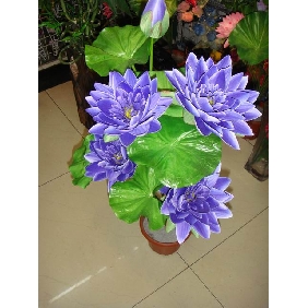 Wholesale Purple color Lotus nice artificial flowers 97rn27