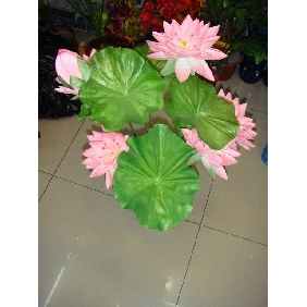 Wholesale Man-made pink lotus potted flowers 97rn28