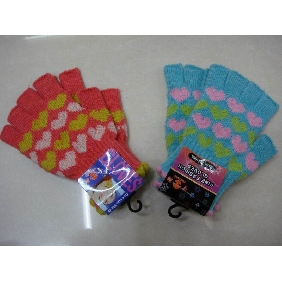 Wholesale Heart Print Acrylic Gloves 9btl08
