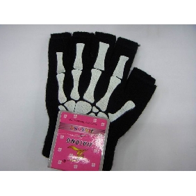 Wholesale Acrylic Skull Design Gloves 9btl49