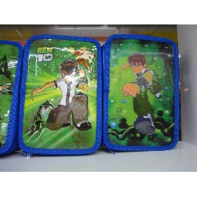 Wholesale School Supplies Stationery Gift Products Ben10 Three Layers Pencil Bag