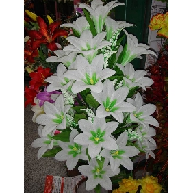Wholesale 66 heads of artificial lily flowers wedding decoration