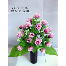 Wholesale Pink artificial rose flowers party decoration products 9bsn05