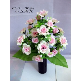 Wholesale Artificial pink rose wedding decorative flowers 9bsn07