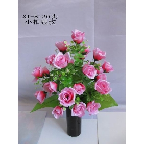 Wholesale Fashion artificial flowers pink rose decoration 9bsn08